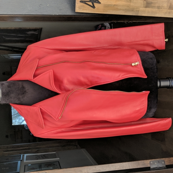Rachelle Jackets & Blazers - Women's Red Leather Jacket